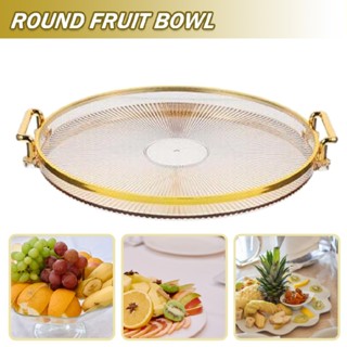 Multi-Purpose Round Serving Tray Snacks Storage Tray for Breakfast Cakes Candy