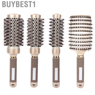 Buybest1 Hair Brush Set  Prevent Hand Fatigue Smooth Shining Round for Salon Home Use