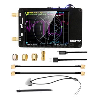 เครื่องวิเคราะห์เสาอากาศเครือข่ายดิจิทัล 10KHz-1.5GHz MF HF VHF UHF NanoVNA-H รองรับการ์ด SD 32G