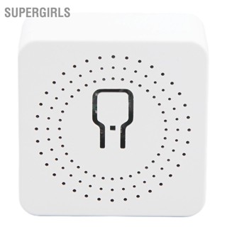 SUPERGIRLS มินิสมาร์ท WiFi สวิตช์ DIY โมดูลควบคุมไฟผนังบ้าน 16A AC100‑240V 50/60HZ