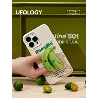 เคสโทรศัพท์มือถือ กันกระแทก ลายกล้วย สีเขียว สําหรับ iPhone 14promax 13 12 11 12promax 14plus xsmax 7 8 11 12