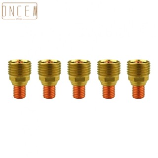 【ONCEMOREAGAIN】TIG Welding Torch Collet Body with Gas Lens Assembly Copper Material (Pack of 5)