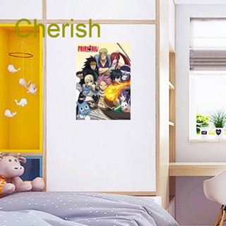 สติกเกอร์วอลเปเปอร์ ลายอนิเมะมังงะ Cherish Fairy Tail ขนาดใหญ่ สําหรับตกแต่งผนังบ้าน