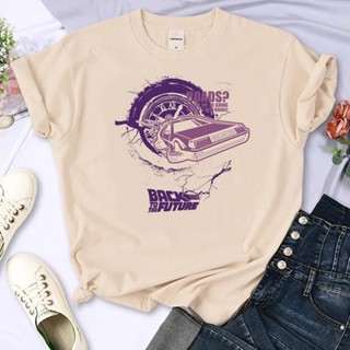 เสื้อยืด พิมพ์ลายมังงะ Back to the Future Y2K สไตล์ฮาราจูกุ สําหรับผู้หญิง