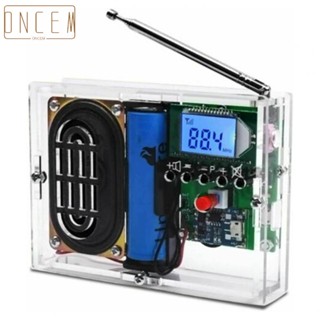 【ONCEMOREAGAIN】FM Radio Module FM Radio Receiver Headphone Dual Channel LCD Display 1pc