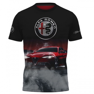 เสื้อกีฬาแขนสั้น ลายทีม Alfa Romeo D074 3D