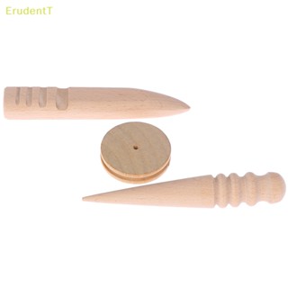 [ErudentT] แท่งไม้ ทรงกลม แฮนด์เมด DIY สําหรับขัดขอบเครื่องหนัง