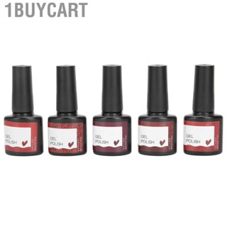 1buycart Red Series Nail Art UV Gel Polish Shiny Soak Off Set Manicure Tool 5pcs x 8ml