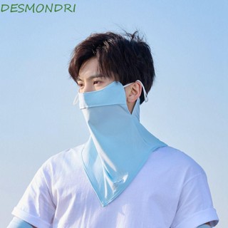 Desmondri หน้ากาก ผ้าเรยอน น่ารัก บาง กันแดด หน้ากากโพลีเอสเตอร์ คอ ห่อคอ ป้องกันดวงตา ม่านบังแดด สําหรับผู้ชาย