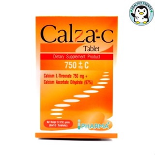 หมดอายุ 26/4/24 CalZa C Tablet แคลซ่า ซี แคลเซียม แอล- ทรีโอเนต 750 mg. + ซี ชนิดเม็ด 60 เม็ด [HT]