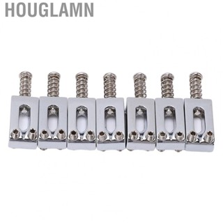 Houglamn 7 Pcs Electric Guitar Bridge Saddle Portable Replacement Metal Roller