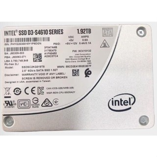 ใหม่ ฮาร์ดไดรฟ์ INTEL S4610 1.6T 1.92T 3.84TB 7.68TB SSD SATA Enterprise รับประกัน 3 ปี