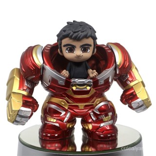 Spot Disney Marvel legend Avengers Iron Man action character Q version Hulk Buster polyvinyl chloride 13cm FIMA movie model Collection Toy Boy gift