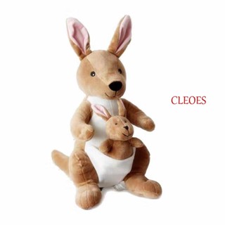 Cleoes หมอนตุ๊กตาจิงโจ้ ผ้ากํามะหยี่ขนนิ่ม ใส่สบาย ของขวัญวันคริสต์มาส สําหรับแม่ และเด็ก