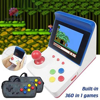 เครื่องเล่นเกมอาร์เคด 360 in 1 สีแดง และสีขาว พร้อมจอยสติ๊ก 360 องศา รองรับเอาท์พุต AV