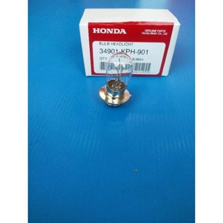 34901-KPH-901หลอดไฟหน้าแท้ Honda 12V 30/30Wสำหรับรุ่น WAVE125S,R,ดรีม125,และรุ่นอื่นๆ จำนวน1หลอด อะไหล่แท้ศูนย์