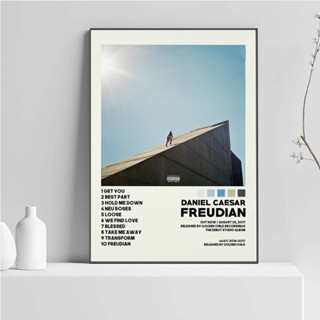 โปสเตอร์อัลบั้มเพลง Daniel Caesar Freudian Tracklist สไตล์ฮิปฮอป สําหรับตกแต่งผนังบ้าน ห้อง ของขวัญ