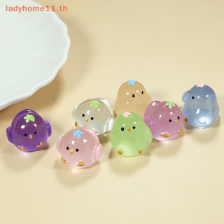 Onelady ตุ๊กตาไก่จิ๋ว เรืองแสง สีแดง สําหรับตกแต่งบ้านตุ๊กตา 2 ชิ้น