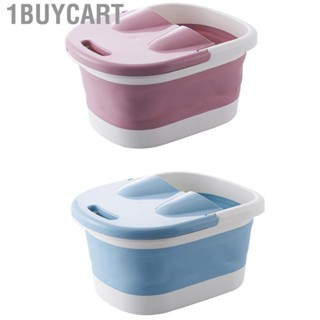 1buycart Foot Bath Tub  Collapsible Plastic Spa Prevent Slip Burr Free Carry Handle Cover for Men Travel