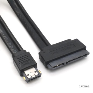 Iwo 22pin to Esata Usb 2-in-1 สายเคเบิ้ลข้อมูล สําหรับ 2 5 นิ้วฮาร์ดดิสก์ไดรฟ์แปลง