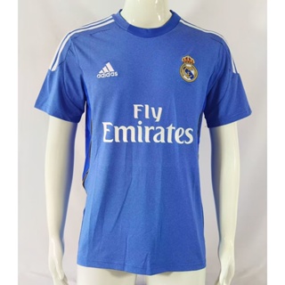 เสื้อกีฬาแขนสั้น ลายทีมฟุตบอล Real Madrid 13-14 Real Madrid วินเทจ ไซซ์ S-XXL สําหรับผู้ชาย AAA