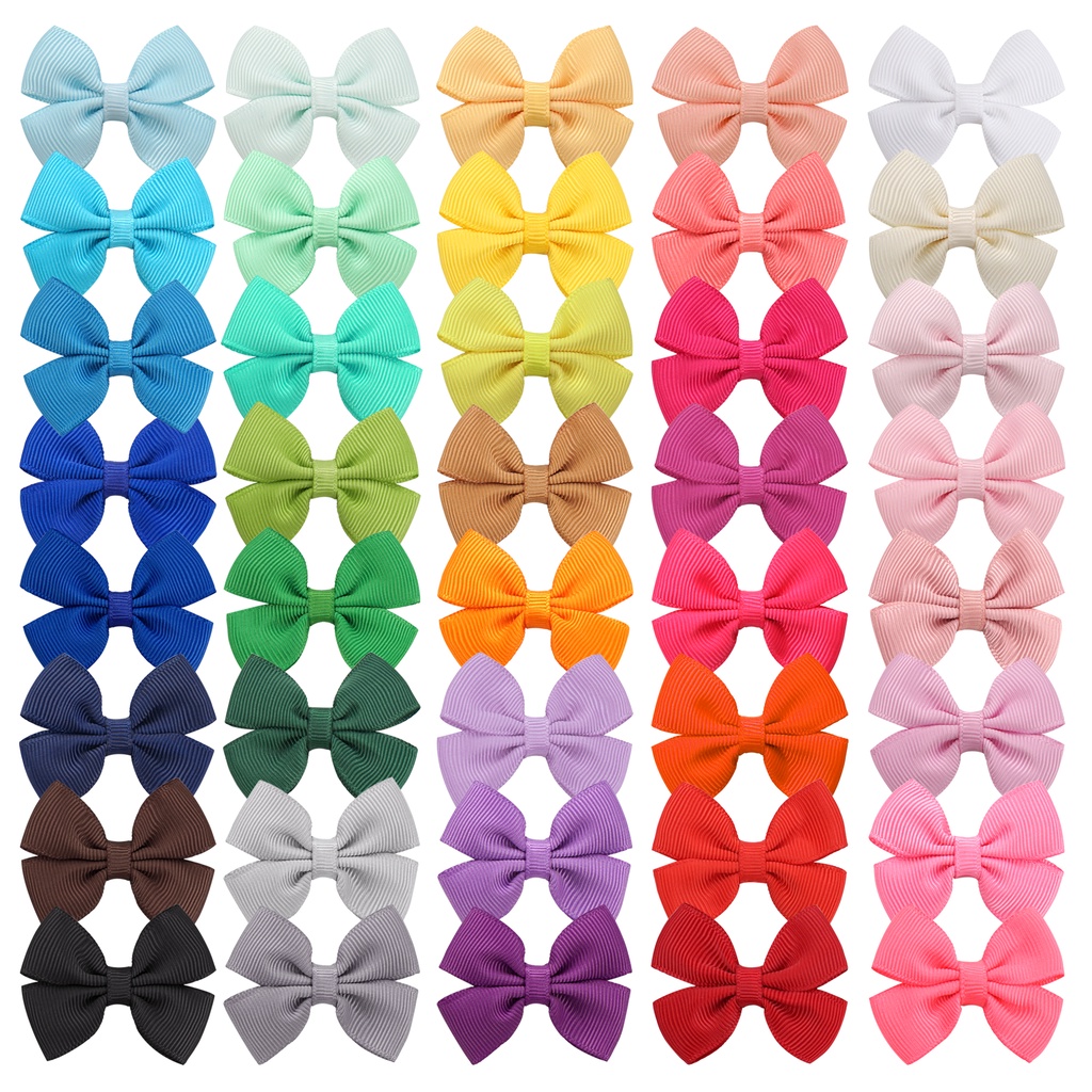 Soft Pastel เด็กทารกคลิป 2 นิ้วจระเข้ Hairpins 30/40/80 ชิ้นผม Bows สําหรับทารกหญิง 40 สีตัวเลือกไม่มี Snag ออกแบบ Chlidren อุปกรณ์เสริม