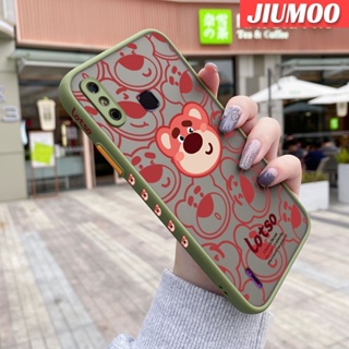 เคสซิลิโคนนิ่ม แบบใส ขอบสี่เหลี่ยม ลายหมีสตรอเบอร์รี่ กันกระแทก สําหรับ Infinix Smart 4 Smart 4C X653