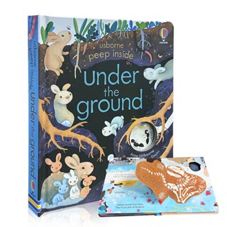 หนังสือภาพภาษาอังกฤษ Usborne Peep Inside Under The Ground เสริมการศึกษา สําหรับเด็ก