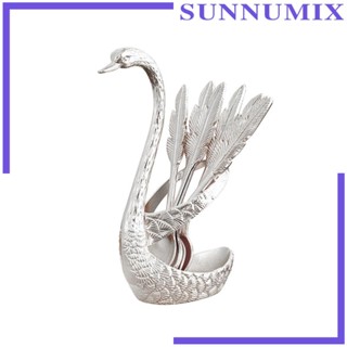 [Sunnimix] ชุดที่วางช้อนกาแฟ รูปหงส์ สําหรับตกแต่งโต๊ะอาหาร โรงแรม งานแต่งงาน