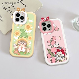 Realme Narzo 50 ออปโป้ สำหรับ Case Lovely Flower Girl เคส เคสโทรศัพท์ เคสมือถือ Full Back Cover Soft Silicone Cases Shockproof Casing Protective Shell