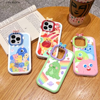 Realme Narzo 50 ออปโป้ สำหรับ Case Cartoon Cute Monster Dinosaur เคส เคสโทรศัพท์ เคสมือถือ Full Back Cover Soft Silicone Cases Shockproof Casing Protective Shell