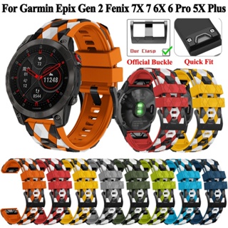 สายนาฬิกาข้อมือซิลิโคน 26 มม. 22 มม. สําหรับ Garmin Fenix 7X 7 6X 6 Pro 5 5X Plus 3 HR 965 955 945 935 Epix Gen 2