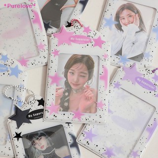 Purelove&gt; ใหม่ เคสป้องกัน ลาย Star Kpop ไอดอล ขนาด 3 นิ้ว สําหรับใส่โฟโต้การ์ด เครื่องเขียน