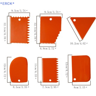 Erck&gt; ใหม่ ที่ปาดแป้งโดว์ สําหรับตัดแป้งโดว์ ตกแต่งเค้ก ฟองดองท์ 6 ชิ้น