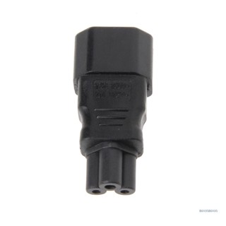 Lucky IEC 320 C14 3-Pin Male To C5 3-Pin Female อะแดปเตอร์แปลงปลั๊กไฟ