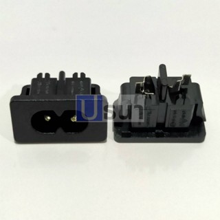 ปลั๊ก ขั้วปลั๊ก ปลั๊กเสียบ ซ็อคเก็ต AC Power Socket 2 Pin AC Plug Connector 2.5A 250V #DB-8 (1 ตัว)