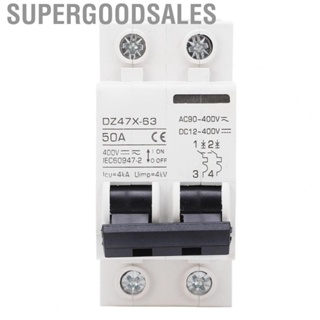 Supergoodsales Mini Safety Circuit Breaker  Wide Purpose 50A AC DC 400V for Electric Appliances