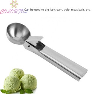 【COLORFUL】Ice Cream Scoops Digger Durable Frozens Yogurt Meat Balls Pulp Balls Sorbet