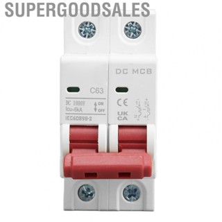 Supergoodsales 2P Miniature Circuit Breaker DC1000V 63A 6000A Breaking  DIN Rail