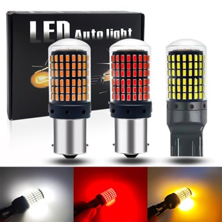 1156 BA15S P21W ไฟเลี้ยว LED / หลอดไฟ LED 144smd หลอดไฟถอยหลัง ไฟเลี้ยว / ไฟเบรก ความสว่างสูง / ถอดรหัส ไฟเลี้ยวยานยนต์ LED ป้องกันแฟลช