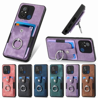 เคสโทรศัพท์มือถือ พร้อมช่องใส่บัตร สําหรับ Xiaomi Redmi 10A 10C Redmi Note 10 11T Pro Plus Poco M4 M5 X3GT