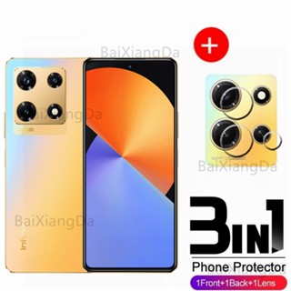 3 in 1 ฟิล์มไฮโดรเจลนิ่ม ป้องกันเลนส์กล้อง หน้า หลัง สําหรับ infinix Note 30 pro 30pro 30i 30 Vip 30vip Note30pro Note30i Note30vip 4G 5G 2023