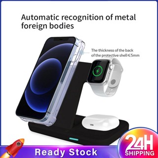 ❥❥ 3 In 1 Qi Wireless Charger Stand Charging Protection 15w Fast Charging Station Charger Stand Wireless Charging Pad For Apple Watch