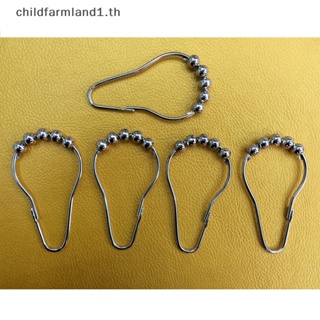 [childfarmland1] ตะขอสเตนเลส สําหรับแขวนผ้าม่านอาบน้ํา 12 ชิ้น