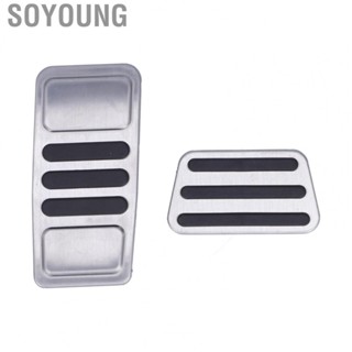 Soyoung 2pcs Foot Pedal Pad Accelerator Cover Brake -Slip Fit for Ford Mustang 2015-2019