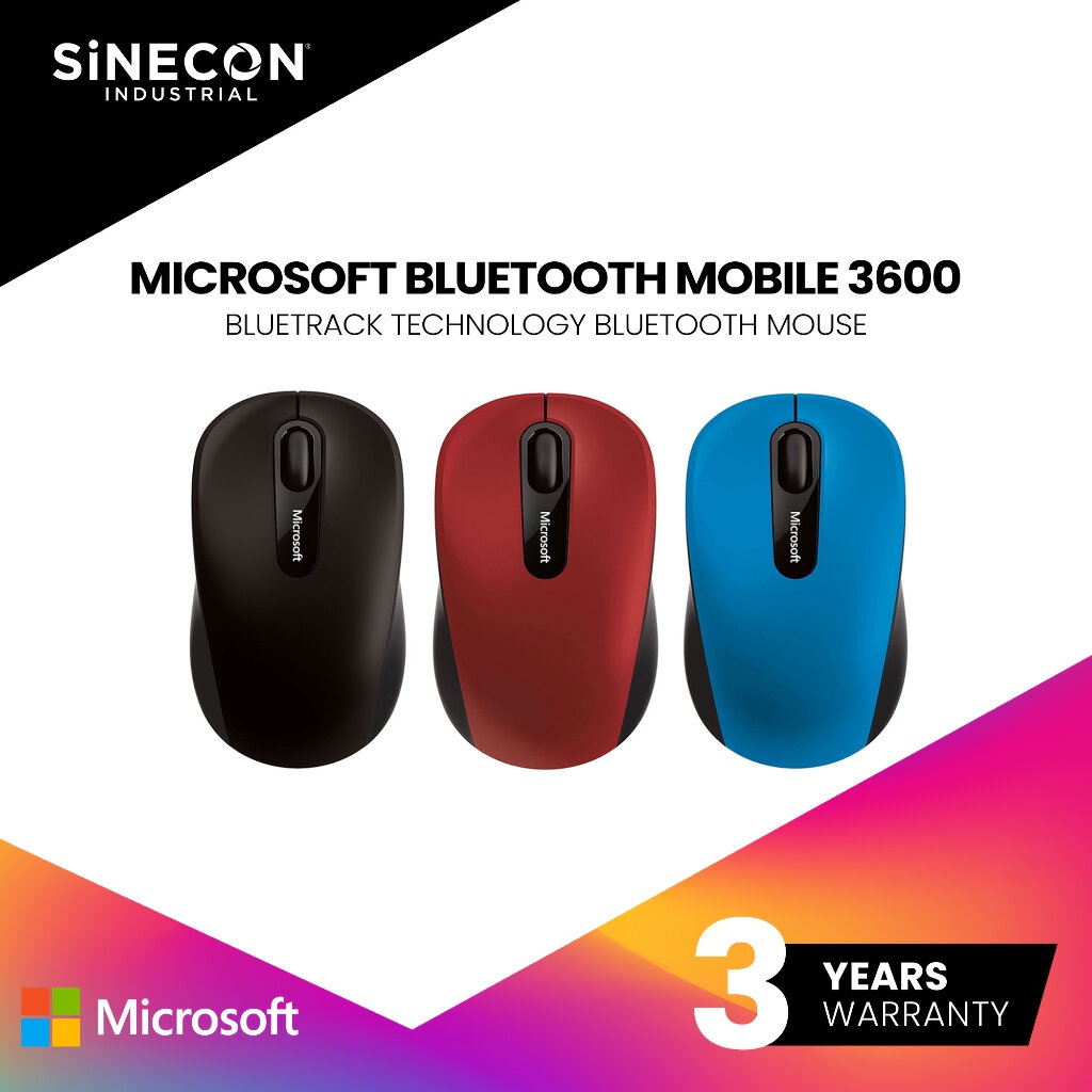 Microsoft Mobile Mouse3600 TH APAC เมาส์ไร้สายเทคโนโลยี Bluetooth Low Energy Compatible 4.0