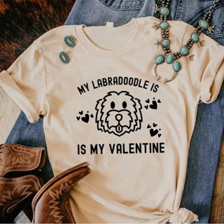 เสื้อยืด พิมพ์ลายมังงะ Labradoodle สไตล์ฮาราจูกุ สตรีท สําหรับผู้หญิง