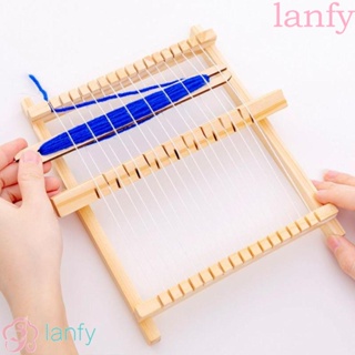 Lanfy ผ้าถักนิตติ้ง|ชุดอุปกรณ์ทอผ้า แบบไม้ทอมือ ขนาดเล็ก ใช้ง่าย DIY สําหรับผู้เริ่มต้น