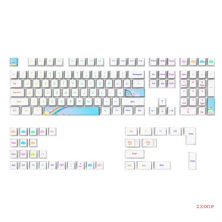 Zzz PBT ปุ่มกดคีย์บอร์ด 130 คีย์ DYE SUB สําหรับ Cherry MX Switch Mechanical Keyboard