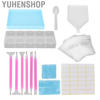 Yuhenshop DIY Diamond Art Painting Tools  Widely Use Rhinestone 10 Grids Storage Box Good Viscosity for Phone Case Decoration Nail Creation